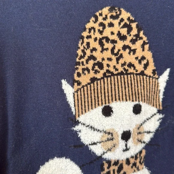 Chico's Blue Cat Sweater - Picture 2 of 5